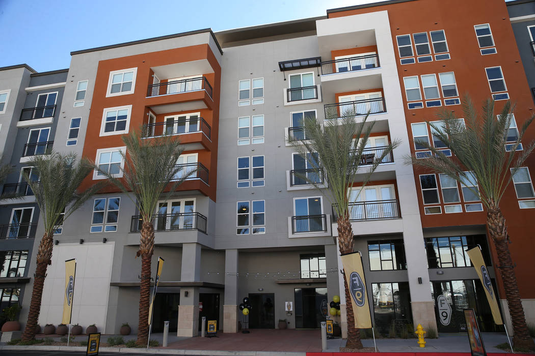 Fremont9, a new apartment complex in downtown Las Vegas at Fremont and 9th Street in Las Vegas, Tuesday, Sept. 18, 2018. Erik Verduzco Las Vegas Review-Journal @Erik_Verduzco