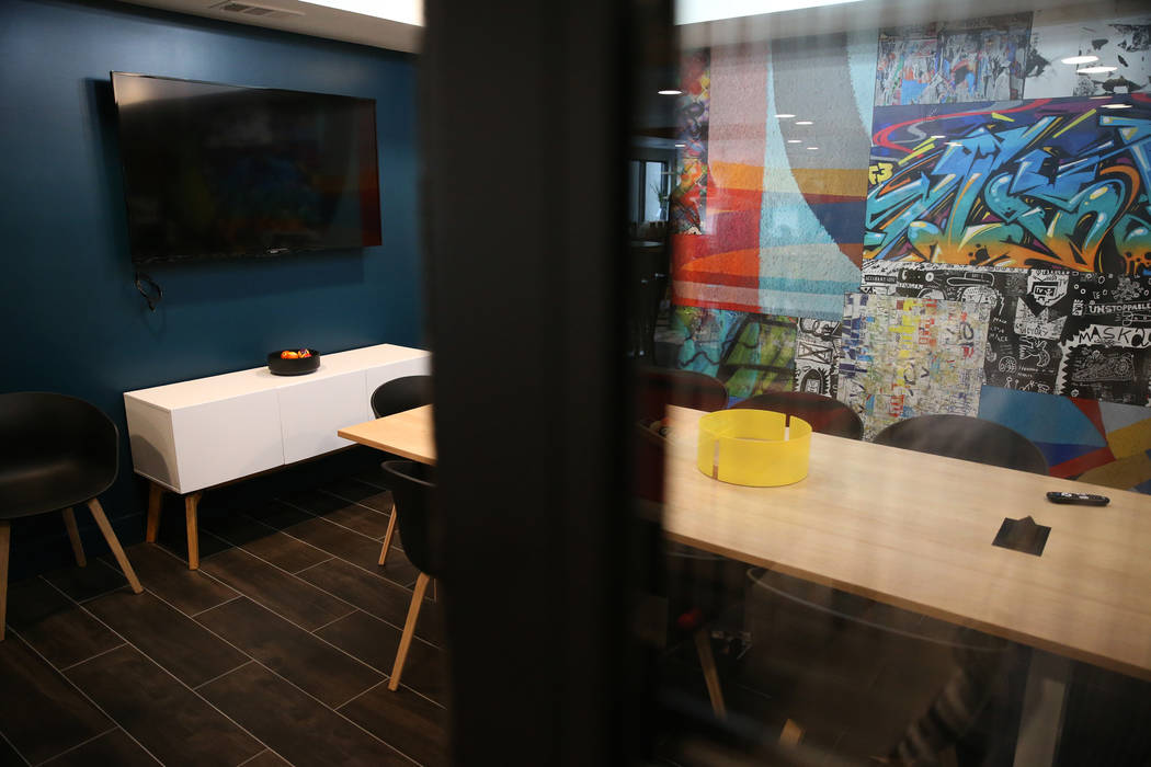 A meeting room at Fremont9, a new apartment complex in downtown Las Vegas at Fremont and 9th Street in Las Vegas, Tuesday, Sept. 18, 2018. Erik Verduzco Las Vegas Review-Journal @Erik_Verduzco