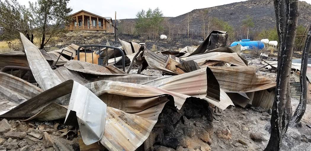 The South Sugarloaf Fire burned three of the four buildings that comprised the headquarters at Wildhorse Ranch. The U.S. Forest service has lifted public access restrictions in all hunt units. (Ro ...