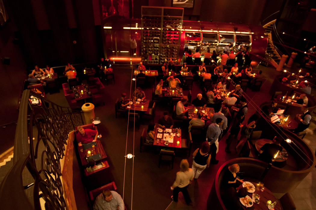 The interior of the Gordon Ramsay Steak restaurant at The Paris Las Vegas hotel-casino is shown Saturday, July 28, 2012. (Chase Stevens/Las Vegas Review-Journal) The interior of the Gordon ...