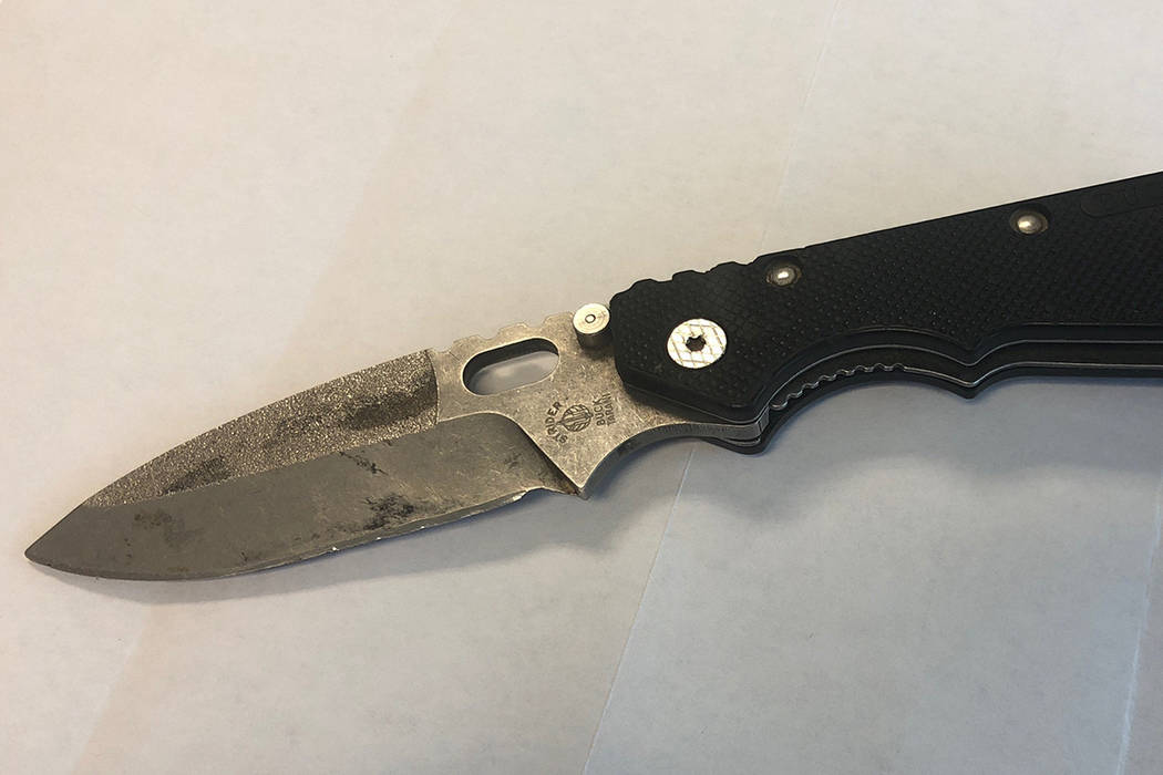 The pocket knife that Greg White smuggled into the Route 91 Harvest festival on Oct. 1, 2017, in Las Vegas and later used to help concertgoers escape gunfire. "I still carry it everywhere I go," W ...