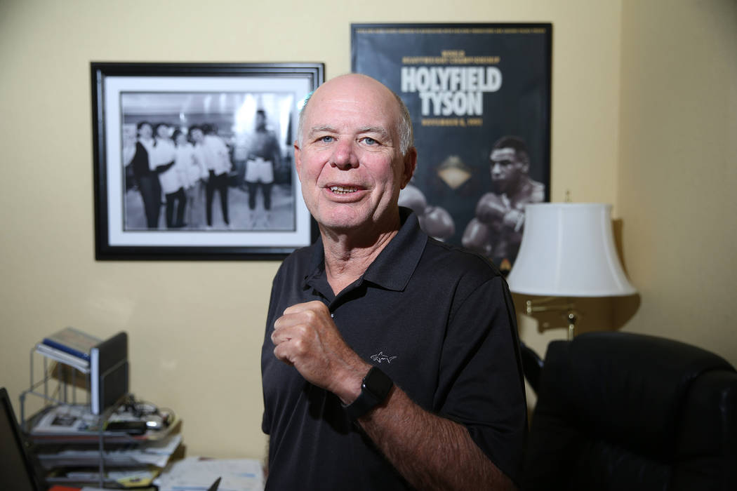 Tim Dahlberg, national sports columnist for the Associated Press, at his Las Vegas home, Thursday, Sept. 27, 2018. Dahlberg is scheduled to be inducted to the Nevada Press Association Hall of Fame ...
