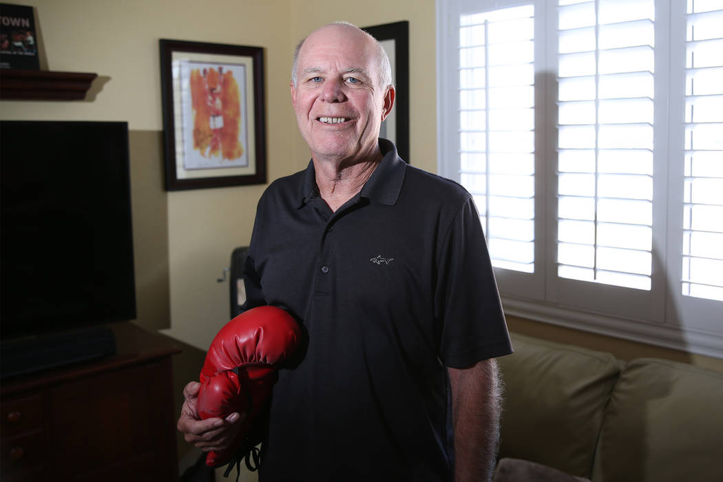 Tim Dahlberg, national sports columnist for the Associated Press, at his Las Vegas home, Thursday, Sept. 27, 2018. Dahlberg is scheduled to be inducted to the Nevada Press Association Hall of Fame ...