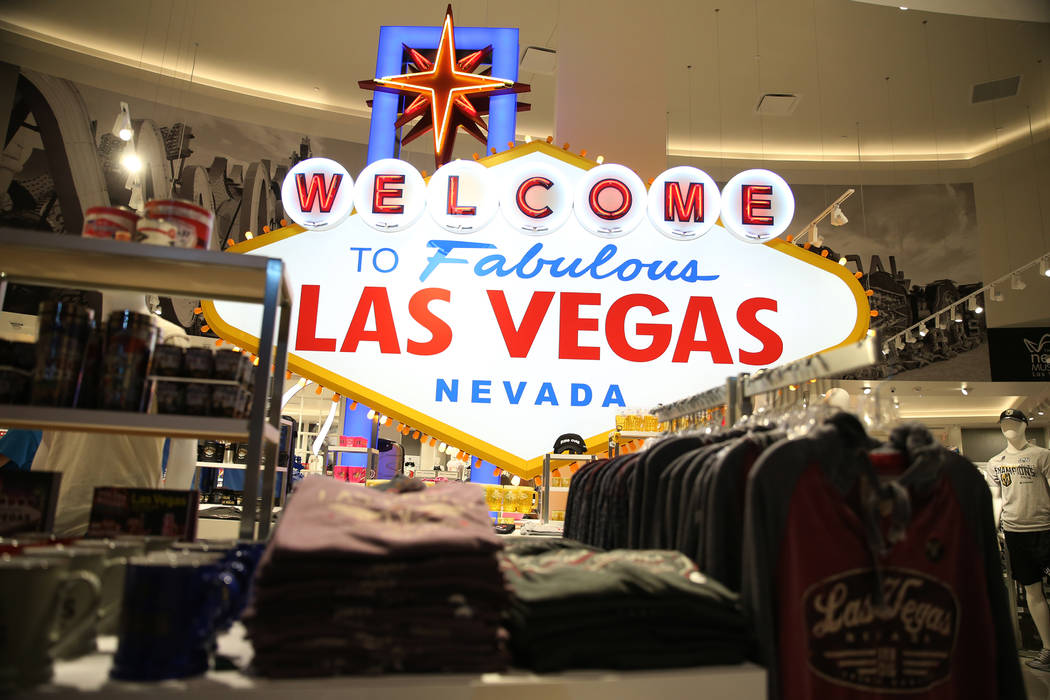 The Welcome to Las Vegas gift shop at The Forum Shops in Las Vegas, Wednesday, July 18, 2018. Erik Verduzco Las Vegas Review-Journal @Erik_Verduzco