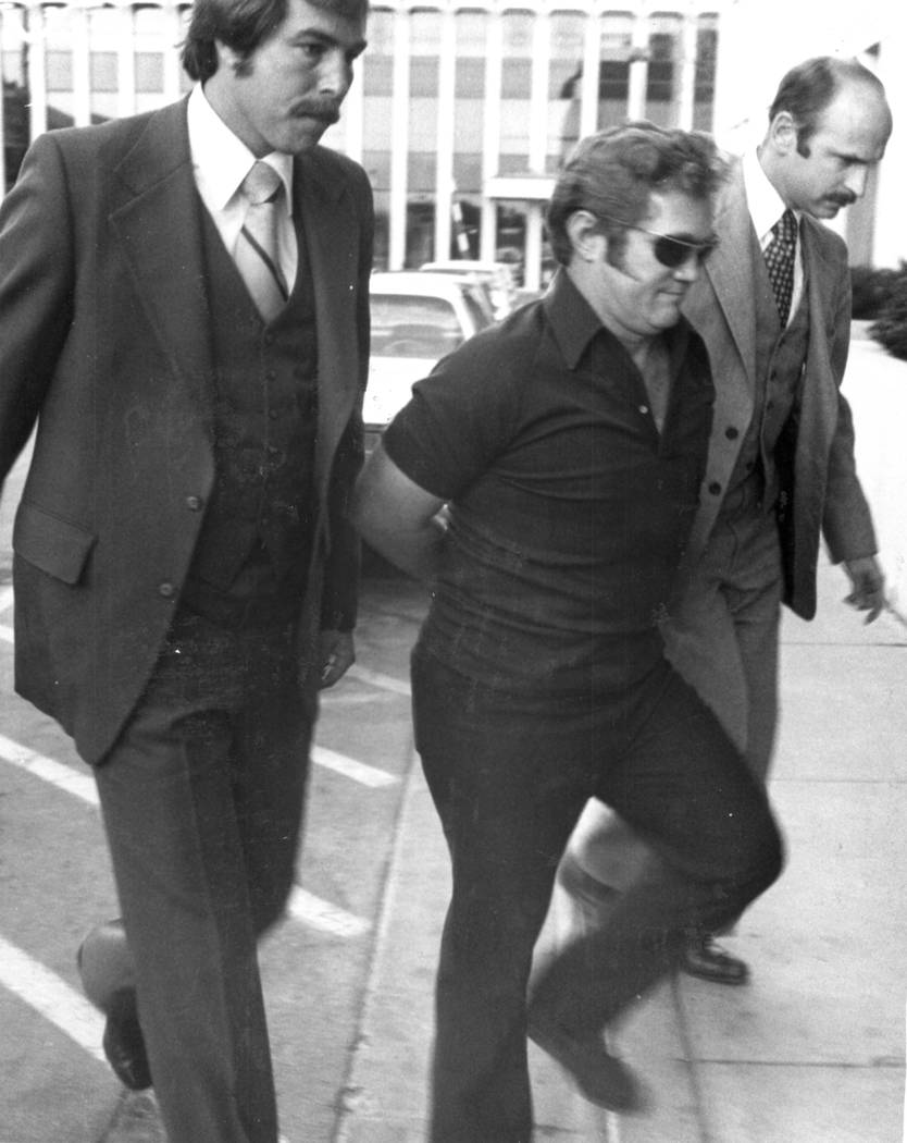 Jerald Burgess escorted into court in 1982. (File Photo)