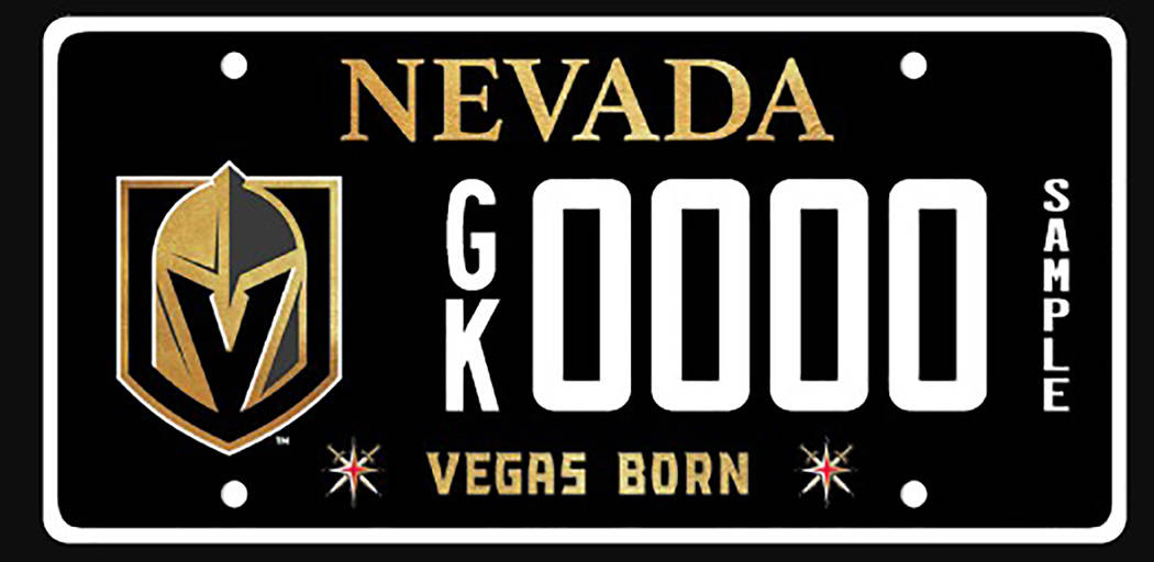 Golden Knights license plates now available for purchase Las Vegas