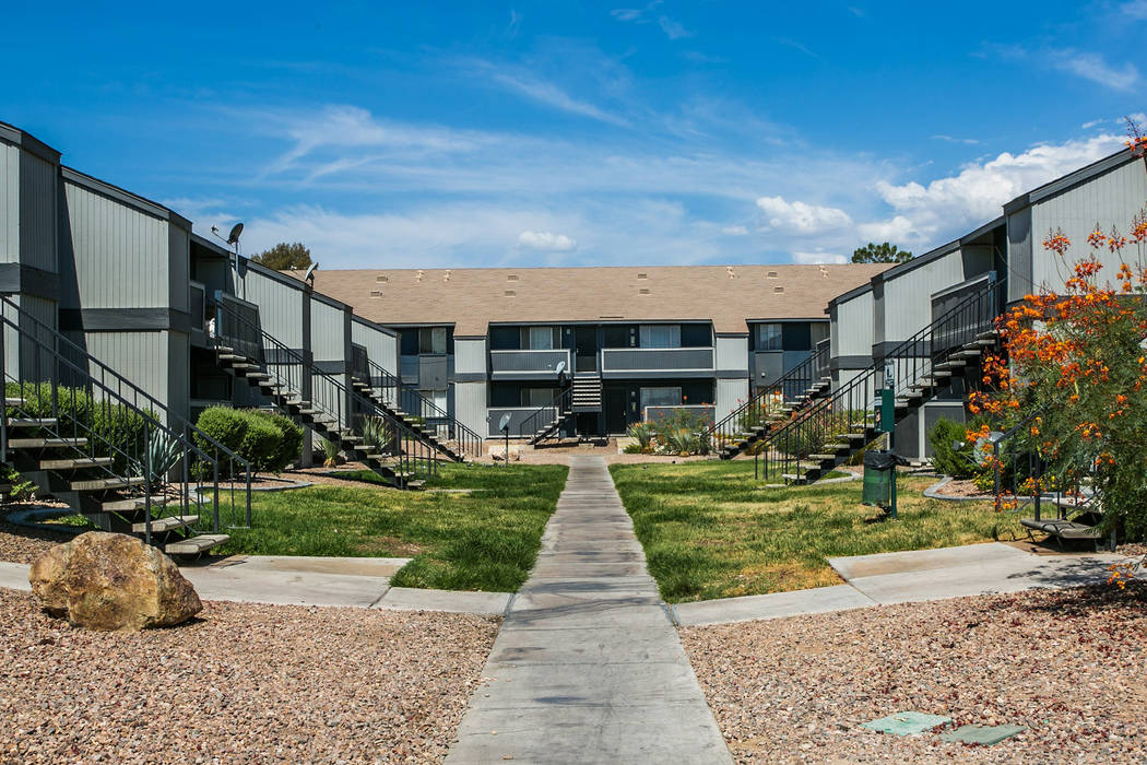 Tower 16 Capital Partners acquired the 540-unit Cornerstone Crossing apartment complex in Las Vegas, seen above, for $49.75 million in a joint venture with Henley USA. (Anton Communications)