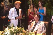 Siegfried & Roy are shown at Roy's birthday party at Siegfried & Roy's Secret Garden on Wednesd ...
