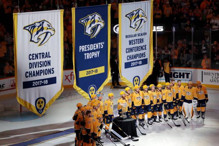 NHL Public Relations on X: The 2021-22 @NHL season will open on Oct. 12th with the @TBLightning raising their #StanleyCup banner followed by the debut of the @SeattleKraken in Vegas. Day 2