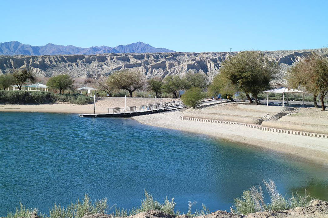 A wide lagoon with a sandy beach can be found at Big Bend of the Colorado State Recreation Area. (Deborah Wall/Las Vegas Review-Journal)