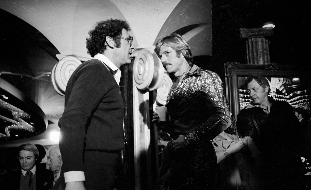 Director Sydney Pollack, left, and actor Robert Redford during production of the film "The Electric Horseman" at Caesars Palace in Las Vegas on December 12, 1978. CREDIT: Gary Angel/Las ...