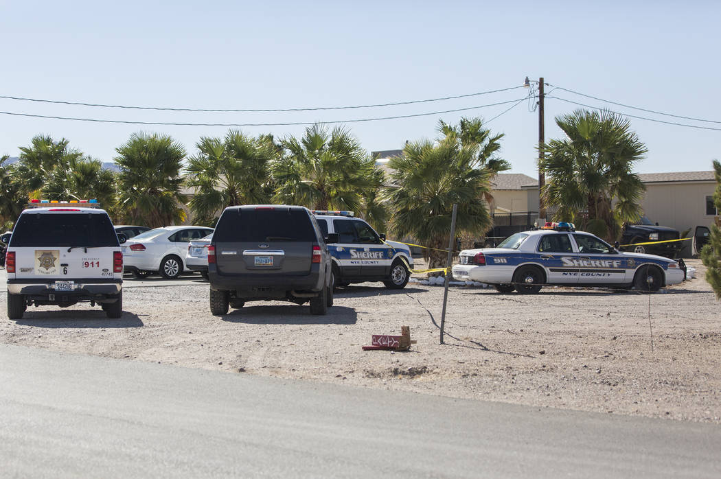 Nye County law enforcement surround Dennis Hof's Love Ranch after the prominent brothel owner w ...