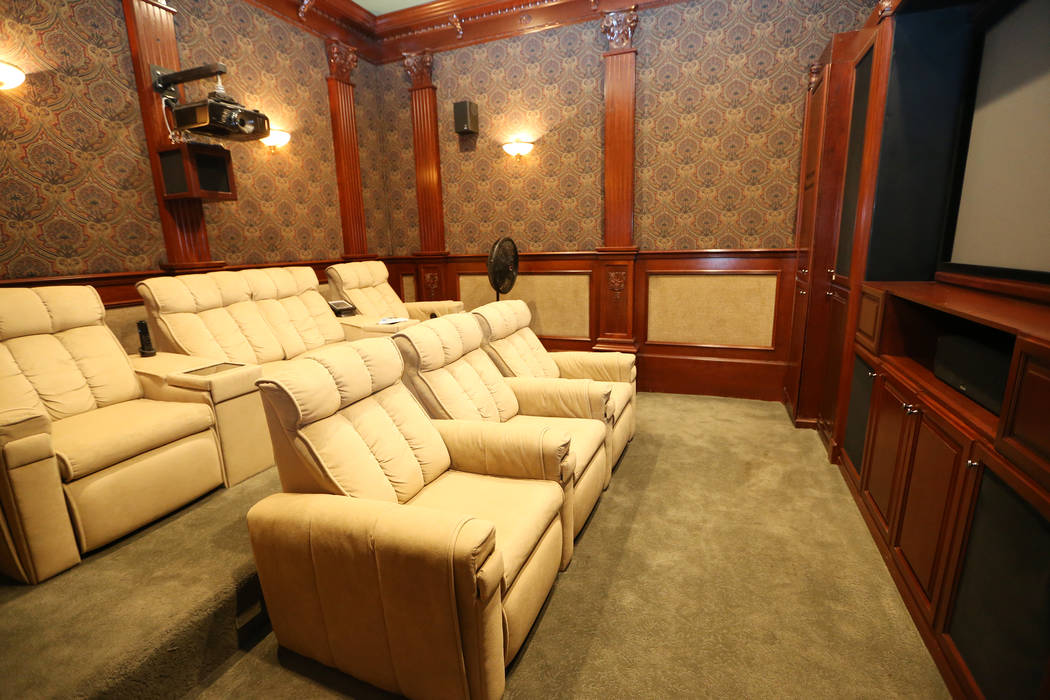 Inside the home at 8101 O'Bannon Drive in Las Vegas listed for $10.5 million, Tuesday, Oct. 16, 2018. Erik Verduzco Las Vegas Review-Journal @Erik_Verduzco