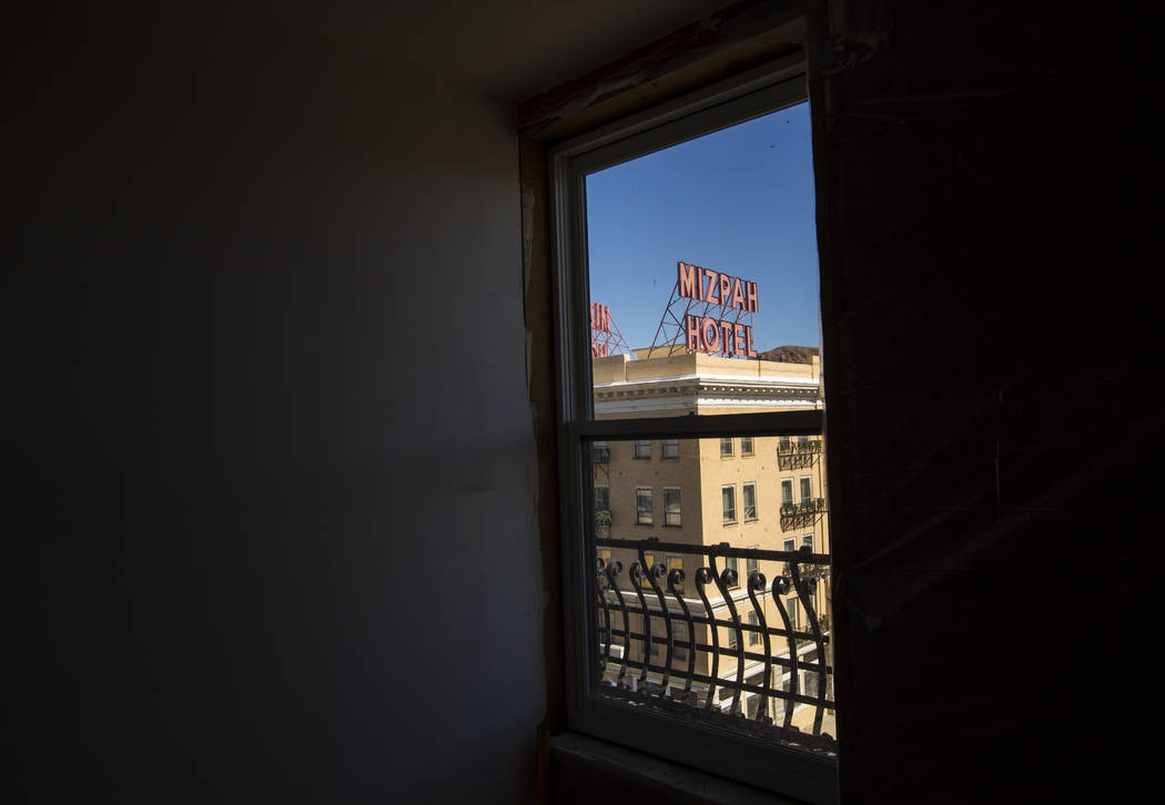 A view of the Mizpah Hotel at the Belvada in Tonopah on Friday, Oct. 12, 2018. The Belvada originally opened as the State Bank and Trust Company Building in 1906. Chase Stevens Las Vegas Review-Jo ...