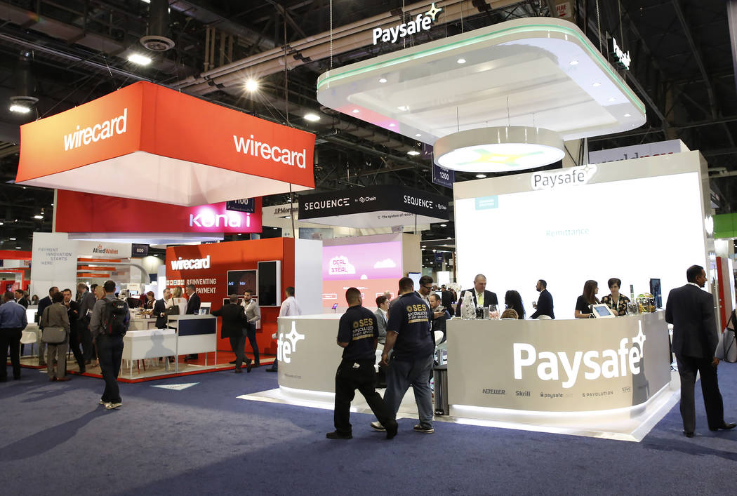 Attendees arrive at the 2017 Money 20/20 conference at the Sands Expo and Convention Center Monday, Oct. 23, 2017, in Las Vegas. Bizuayehu Tesfaye Las Vegas Review-Journal @bizutesfaye