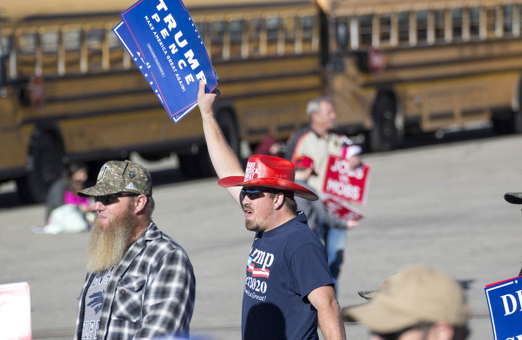 Supporters arrive for a Make America Great Again Rally in Elko, Nevada on Saturday, Oct. 20, 2018. Richard Brian Las Vegas Review-Journal @vegasphotograph