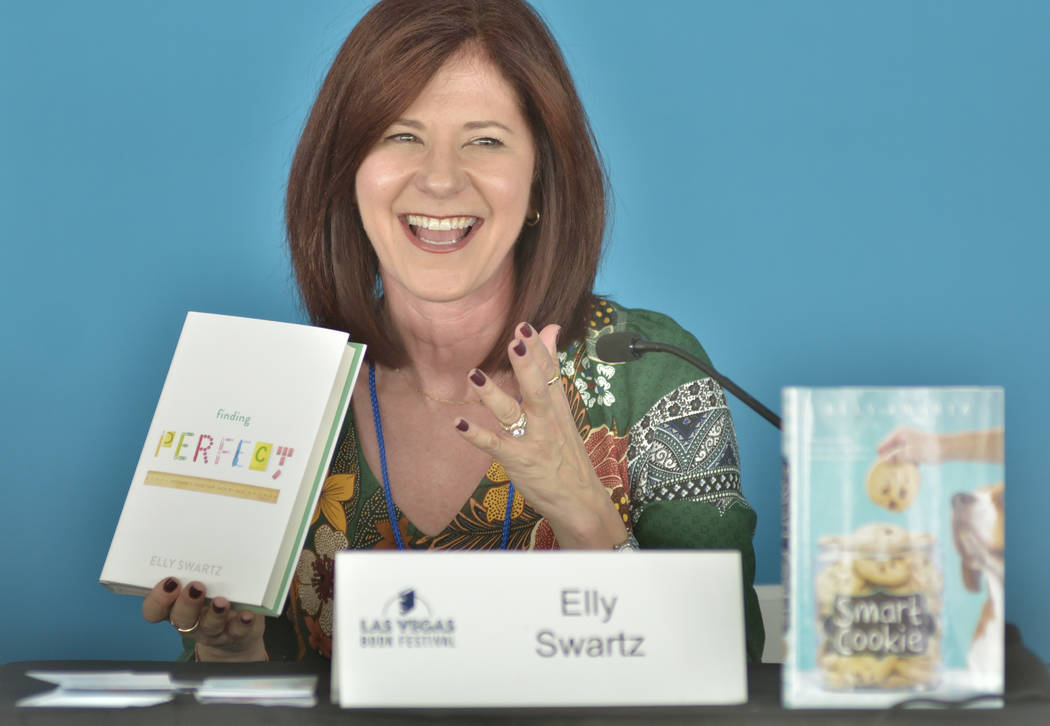 Author Elly Swartz is shown at the “Middle Matters: Middle Grade Stories for Everyone” panel discussion during the Las Vegas Book Festival at the Historic Fifth Street School at 401 ...