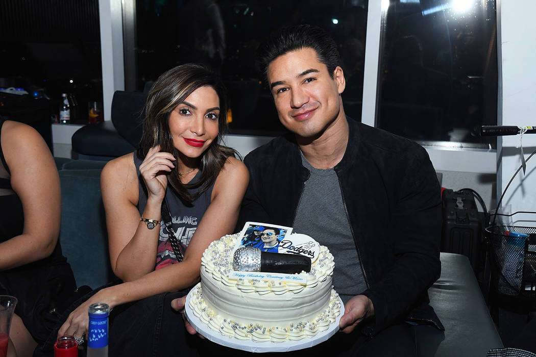Mario Lopez and wife Courtney Lopez hosted a joint birthday celebration at Apex Social Club at the Palms on Oct. 19, 2018. (Michael Simon/startraksphoto.com)