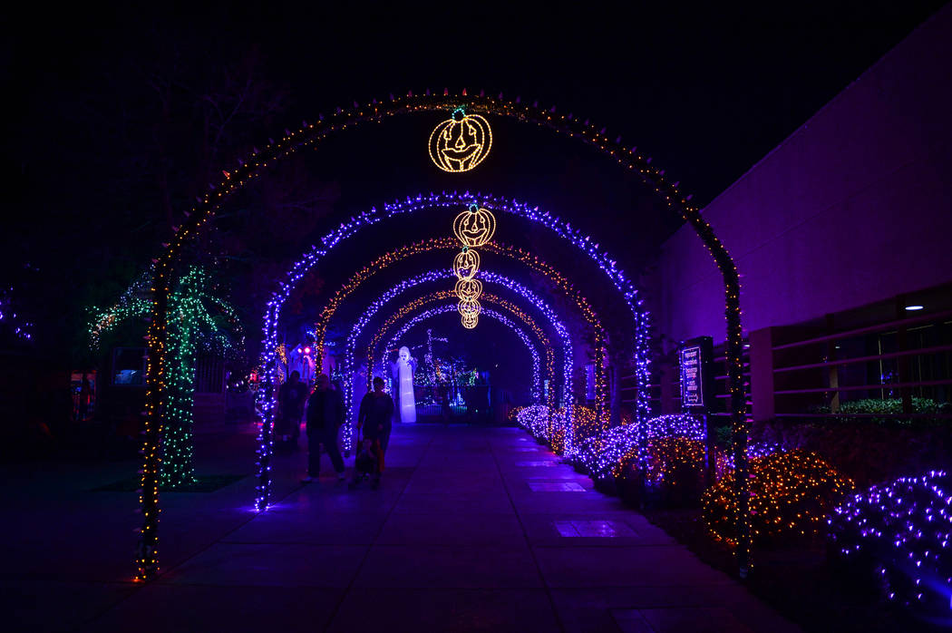 Opportunity Village's Magical Forest is decorated with various Halloween themed items and lights for their HallOVeen event in Las Vegas, Sunday, Oct. 21, 2018. Caroline Brehman/Las Vegas Review-Jo ...