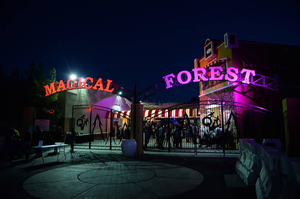 Opportunity Village's Magical Forest is decorated with various Halloween themed items and lights for their HallOVeen event in Las Vegas, Sunday, Oct. 21, 2018. Caroline Brehman/Las Vegas Review-Jo ...