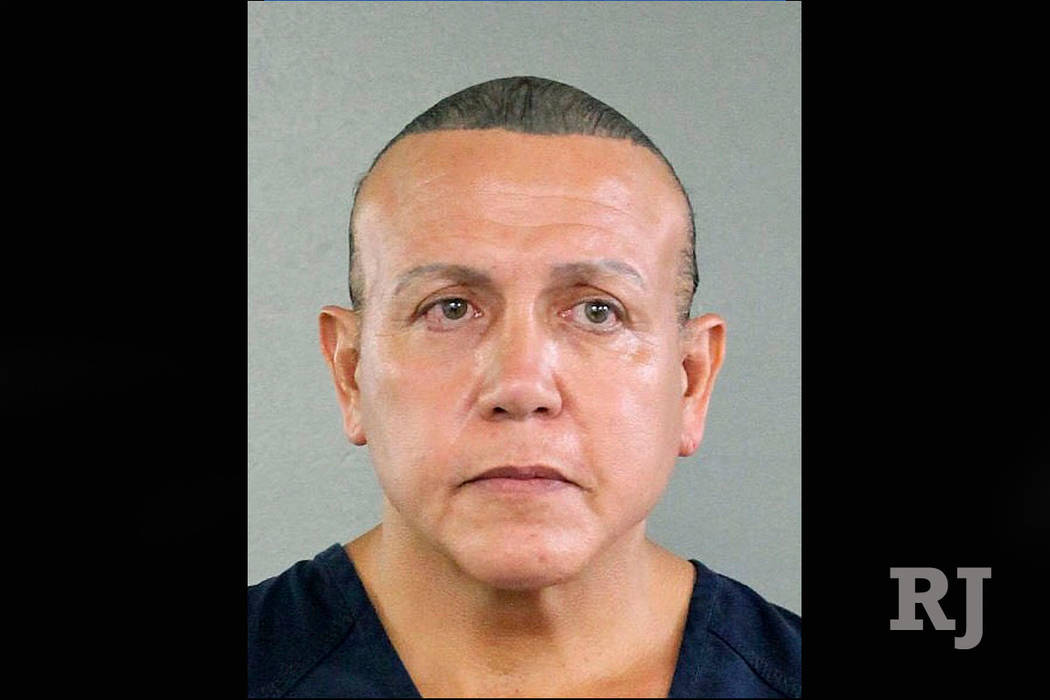 In this undated photo released by the Broward County Sheriff's office, Cesar Sayoc is seen in a booking photo, in Miami. Federal authorities took Sayoc, 56, of Aventura, Fla., into custody Friday ...