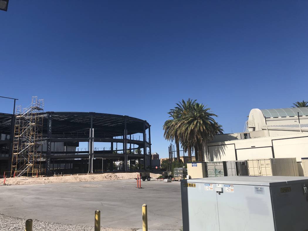 A look at the shell of Voice Theater, which was to be home for "The Voice -- Neon Dreams" at Hard Rock Hotel on June 20, 2018. (John Katsilometes)