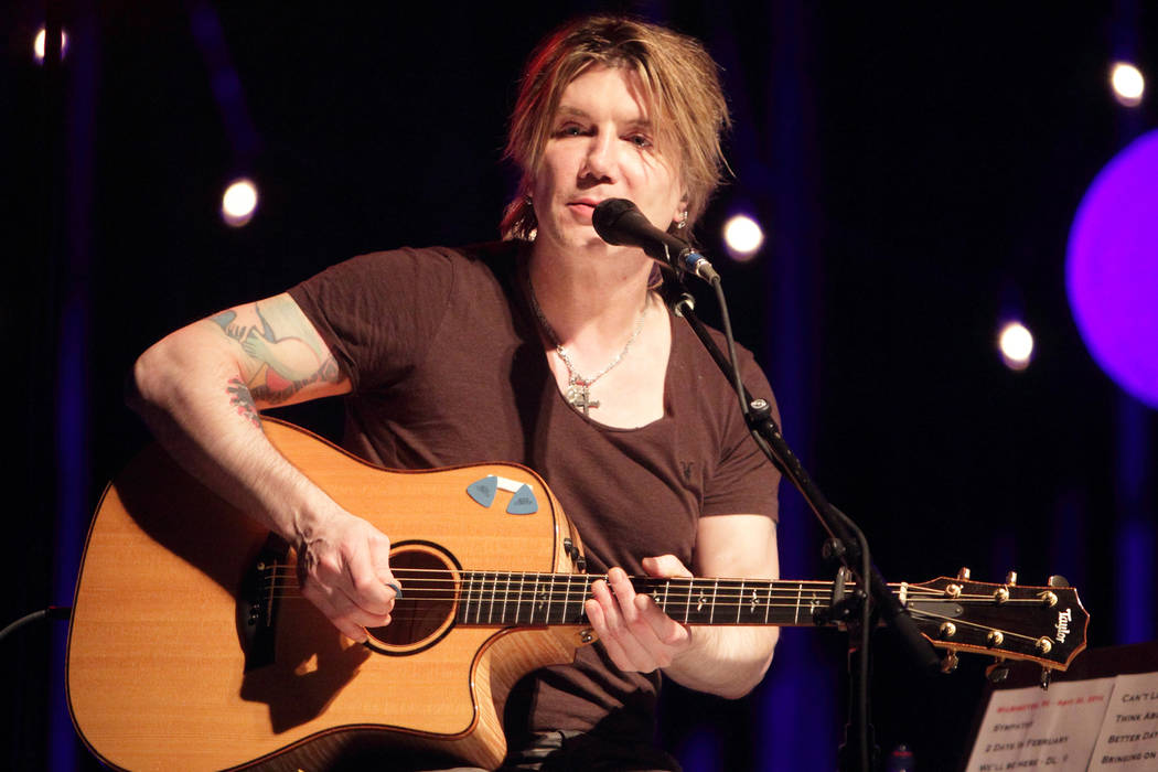 Johnny Rzeznik of the band The Goo Goo Dolls performs in concert during the group’s Otis Midnight Sessions Tour at the Baby Grand on Wednesday, April 30, 2014, in Wilmington, Del. (Photo by ...