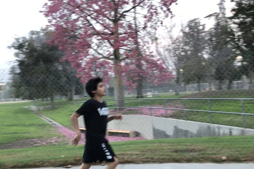 Ilan Ahdout trains at a park in Los Angeles on Oct. 29. (Photo by Ronit Ahdout)