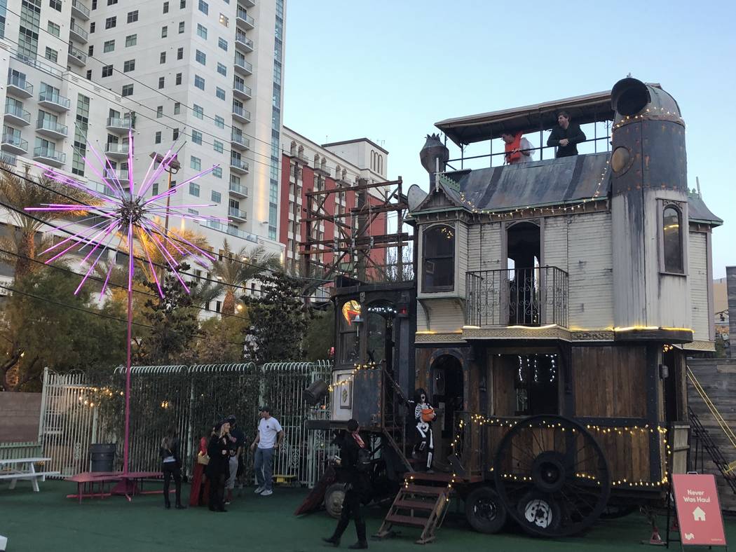 Lyft’s Art Park in downtown Las Vegas serves as something of an outdoor museum for wayward art installations. (Janna Karel/Las Vegas Review-Journal)