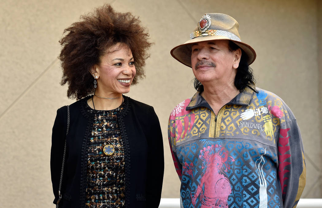 Cindy Blackman Santana, left, and her husband Carlos Santana