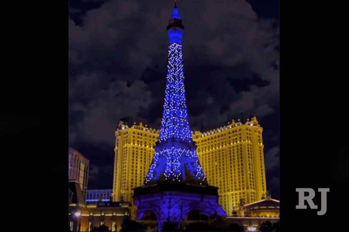 Paris L.V., Paris L.V. casino floor from walkway to Eiffel …