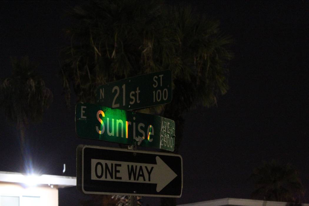 Las Vegas police are investigating Thursday morning after a woman was stabbed on the 2100 block of Sunrise Avenue. (Max Michor/Las Vegas Review-Journal)