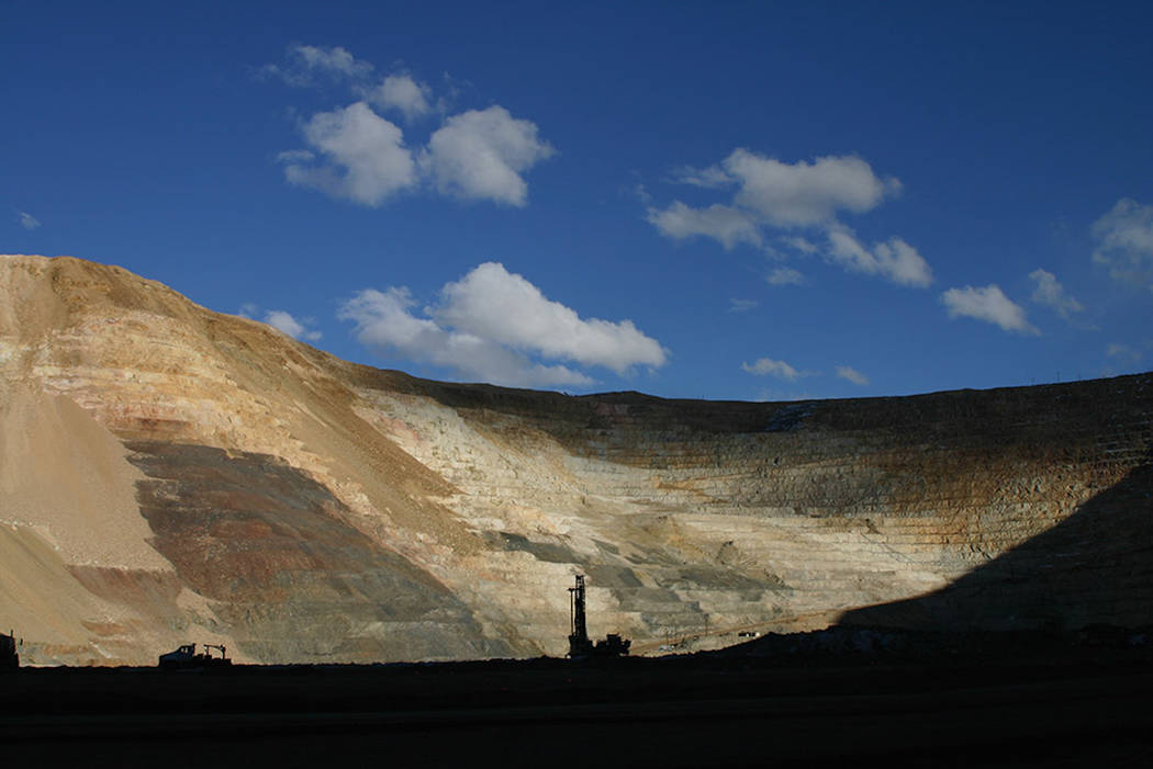 Photo of Round Mountain gold mine as shown in undated photos from the mine's owner, Kinross Gold Corp. of Canada. Kinross is looking at options that would extend the life of the mine, a major cont ...