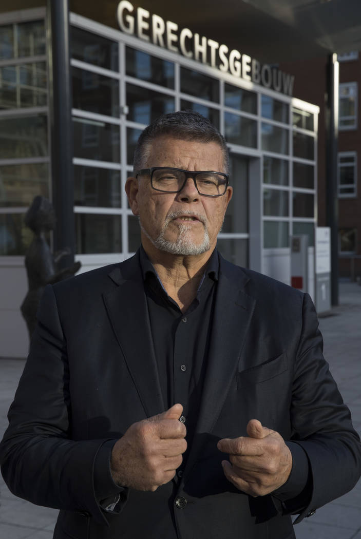 Self-styled Dutch positivity guru Emile Ratelband answers questions during an interview in Utrecht, Netherlands, Thursday, Nov. 8, 2018. For Ratelband age really is just a number. In a legal battl ...