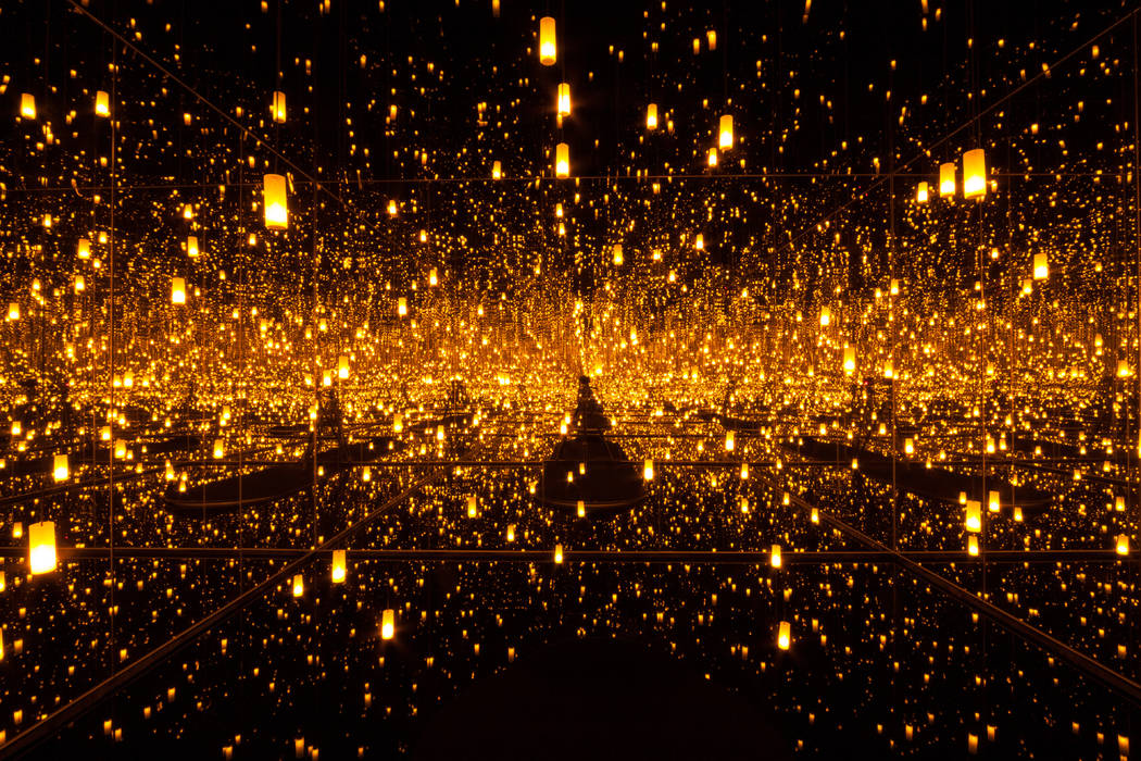 Yayoi Kusama's "Aftermath of Obliteration of Eternity," 2009 Wood, mirror, plastic, acrylic, LED and aluminum installation (Ota Fine Arts, Tokyo/Singapore/Shanghai and Victoria Miro, London/Venice)