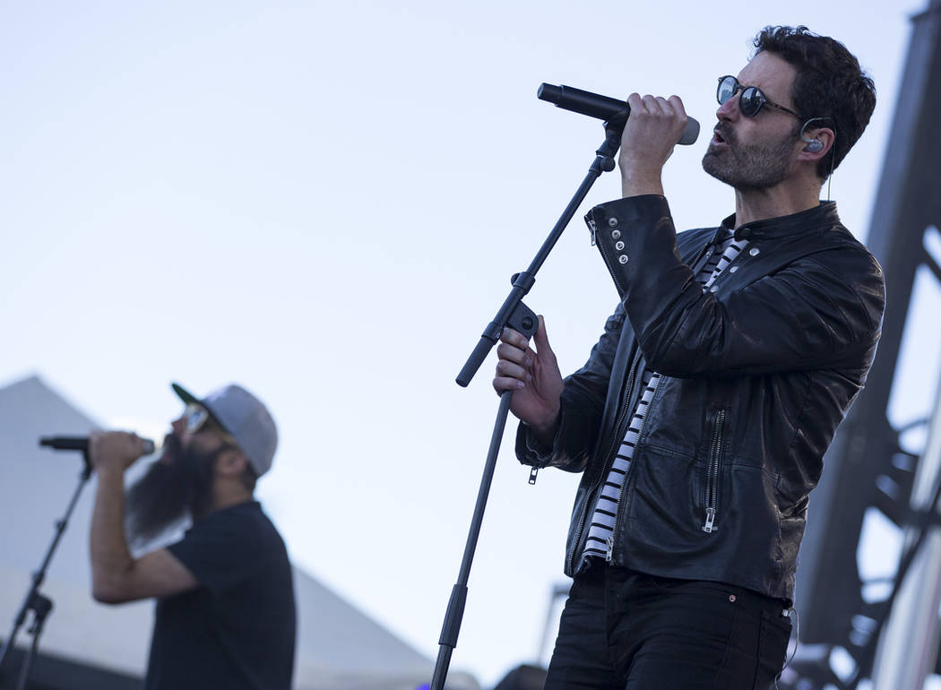 Pop group Capital Cities perform ahead of the 2018 Rock 'n' Roll Marathon in Las Vegas on Sunday, Nov. 11, 2018. Richard Brian Las Vegas Review-Journal @vegasphotograph