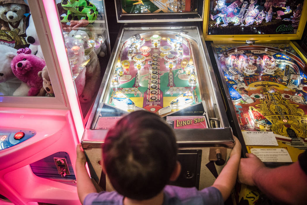 Cole Maier, 9, tries out his pinball skills at Pinball Hall of Fame on Tuesday, Aug. 22, 2017, in Las Vegas. Morgan Lieberman Las Vegas Review-Journal