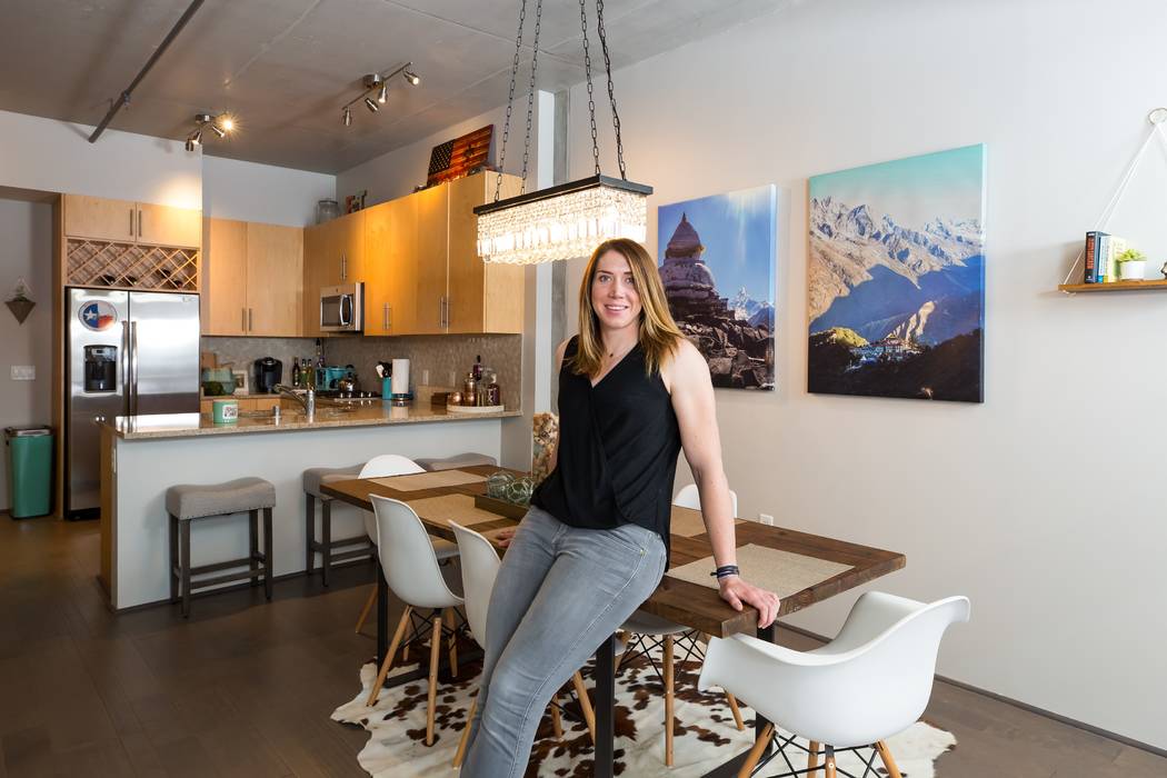 Michelle Curran, active duty military pilot, found her dream home at Juhl and has since enjoyed the dynamic lifestyle and everything downtown Las Vegas has to offer. (Mona Shield Payne Juhl)
