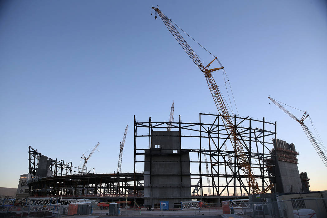 The Raiders stadium construction site in Las Vegas, Monday, Nov. 12, 2018. Erik Verduzco Las Vegas Review-Journal @Erik_Verduzco