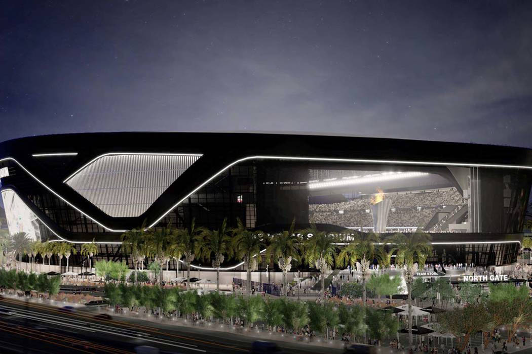 Rendering of the new Raiders stadium being constructed in Las Vegas. (Las Vegas Stadium Authority)