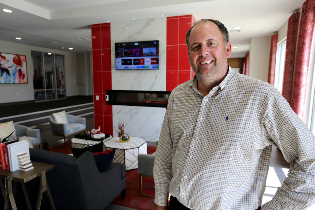 Developer Jonathan Fore in the 24-hour great room at Lotus apartment complex on Spring Mountain Road near Valley View Boulevard Monday, May 25, 2018. K.M. Cannon Las Vegas Review-Journal @KMCannon ...
