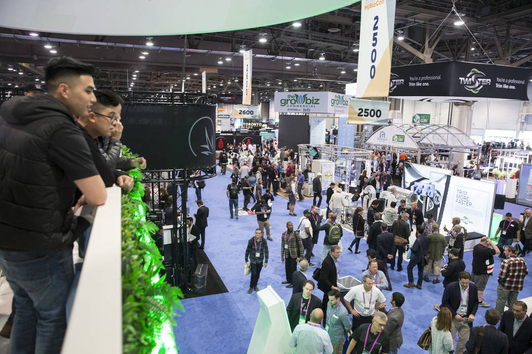 The expo floor is packed during MJBizCon on Wednesday, November 14, 2018, at the Las Vegas Convention Center, in Las Vegas. Benjamin Hager Las Vegas Review-Journal