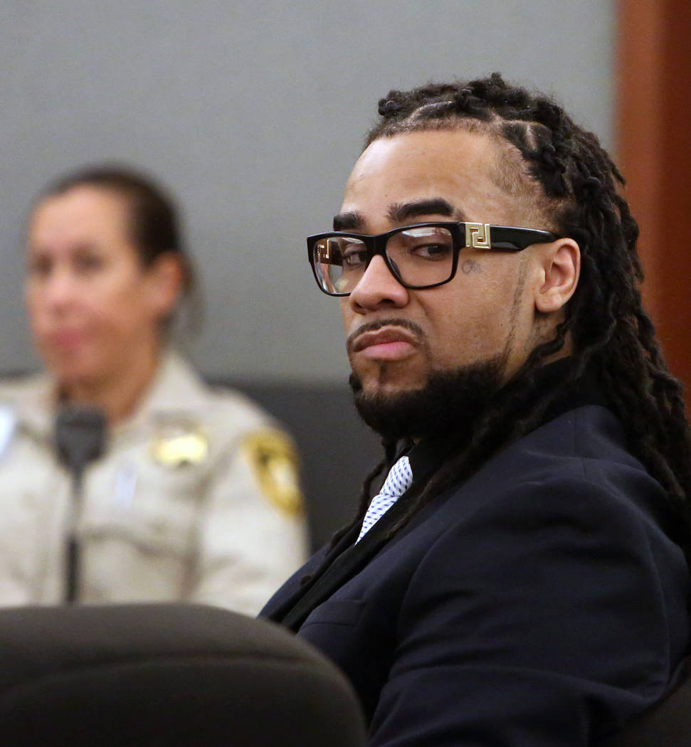Maurice Sims on Thursday, April 12, 2018 at the Regional Justice Center in Las Vegas. Bizuayehu Tesfaye/Las Vegas Review-Journal @bizutesfaye