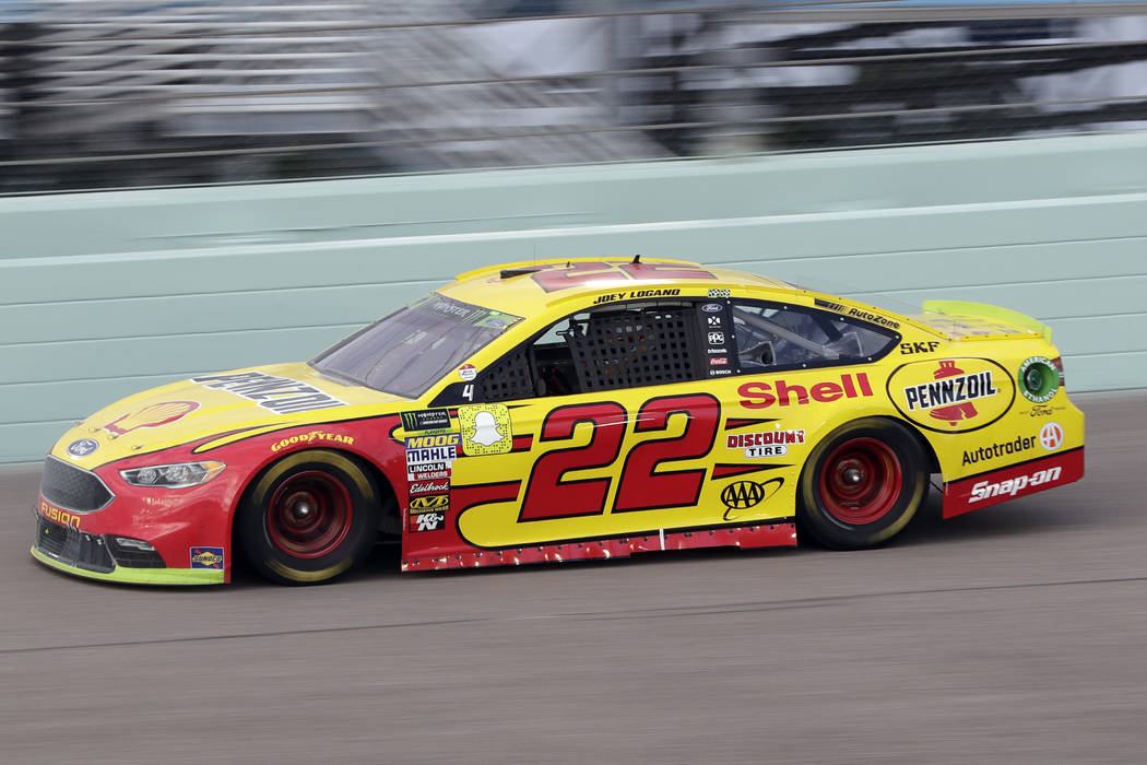Joey Logano drives on during the NASCAR Cup Series championship