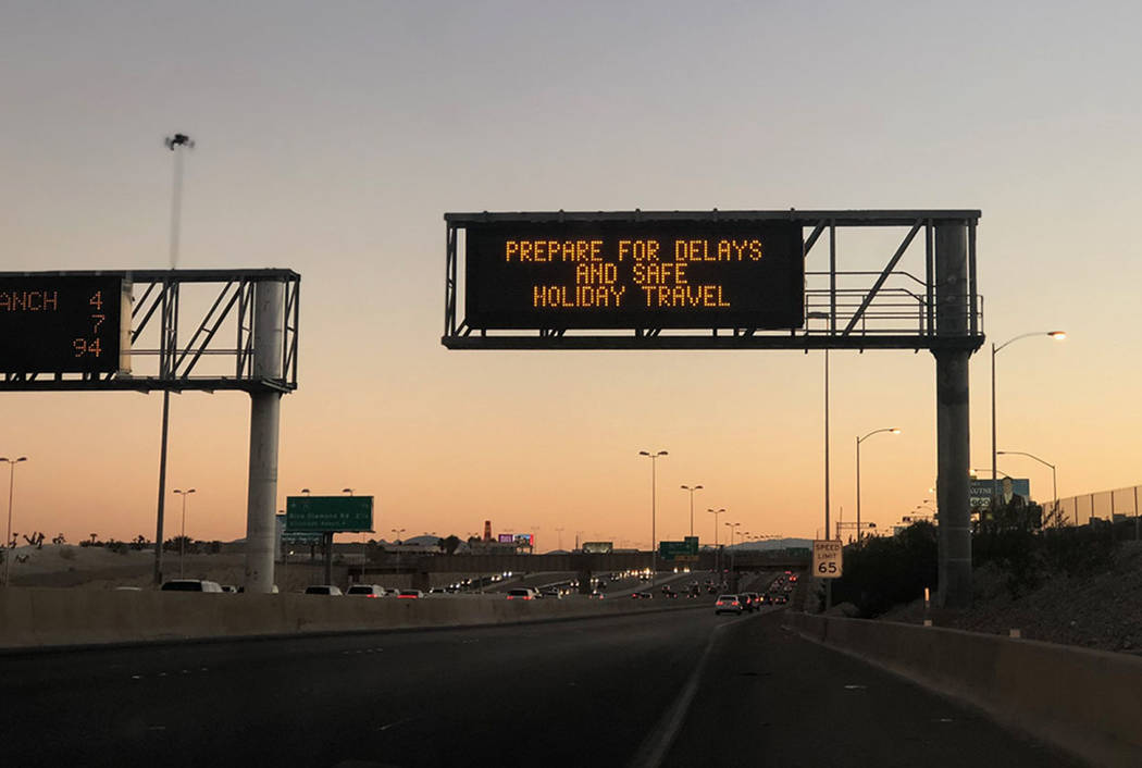 Thanksgiving weekend traffic, crash clog I-15 near Las ...