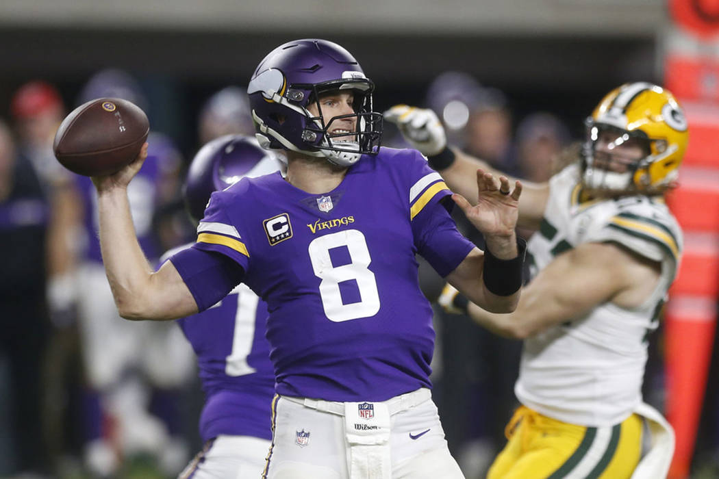 Cousins Rebounds Leads Vikings Past Packers 24 17 Las Vegas Review 