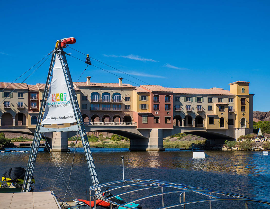 The Village at Lake Las Vegas hosts a variety of watersports year-round. (Tonya Harvey Real Estate Millions)
