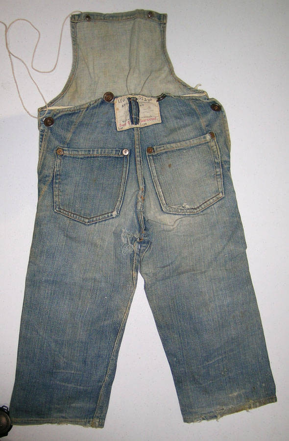This early 20th century pair of Levis child overalls is one of about 15 pieces of Levis clothing that will be included in the auction house's Spring 2019 American Auction. credit: Daniel Buck Sou ...
