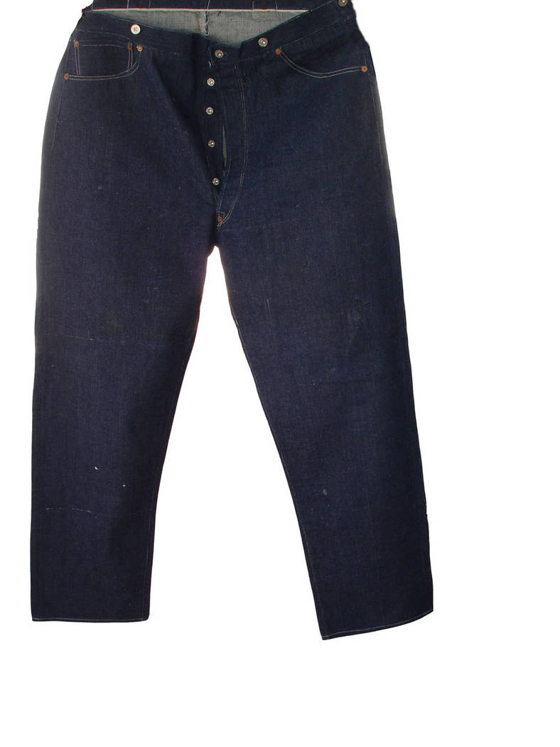 A photo shows the pristine 19th century Levis that sold for nearly $100,000 earlier this year. credit: Daniel Buck Soules/Daniel Buck Auctions, Inc.