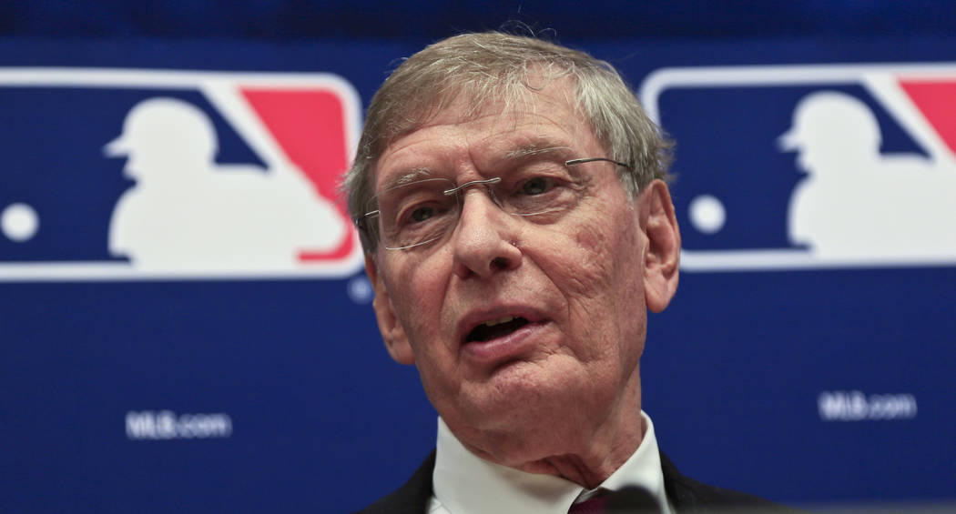 Baseball Commissioner Bud Selig speaks during a press conference, Thursday, May 15, 2014 at Major League Baseball headquarters in New York. (AP Photo/Bebeto Matthews)